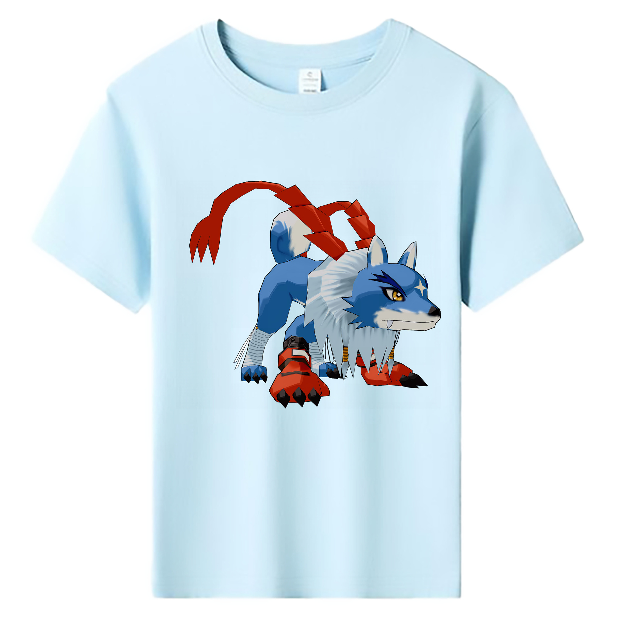 （画像用） Digimon デジタルモンスター/デジモン 綿100％キッズTシャツ（フロントプリント）